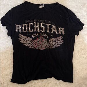 Black Rockstar Graphic Tee